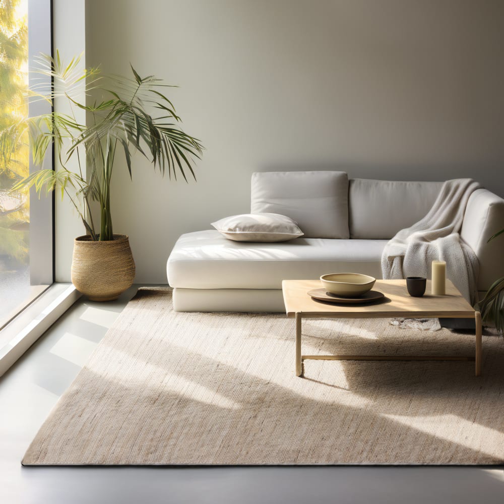 Tapis en jute beige naturel 190x280cm — vue 3
