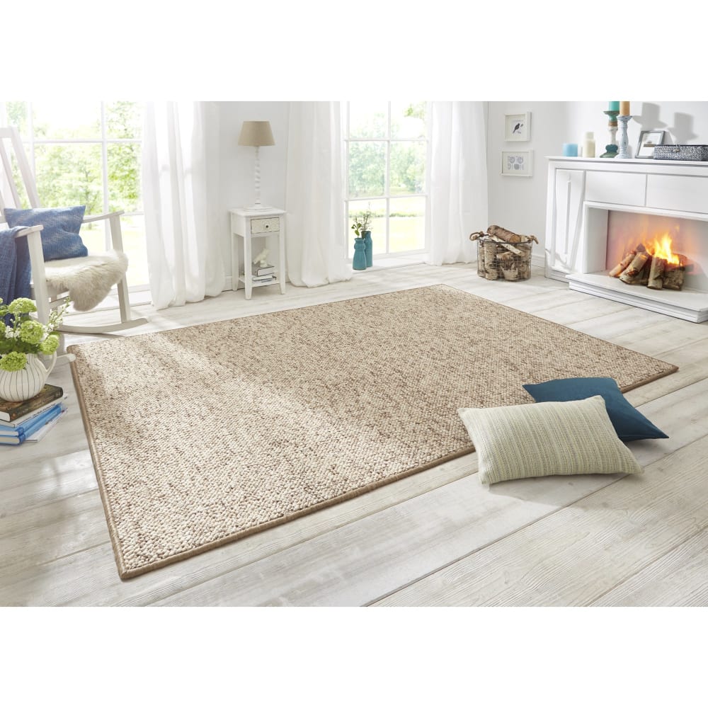 Tapis couloir bouclé boules tuftés beige 80x150cm — vue 3
