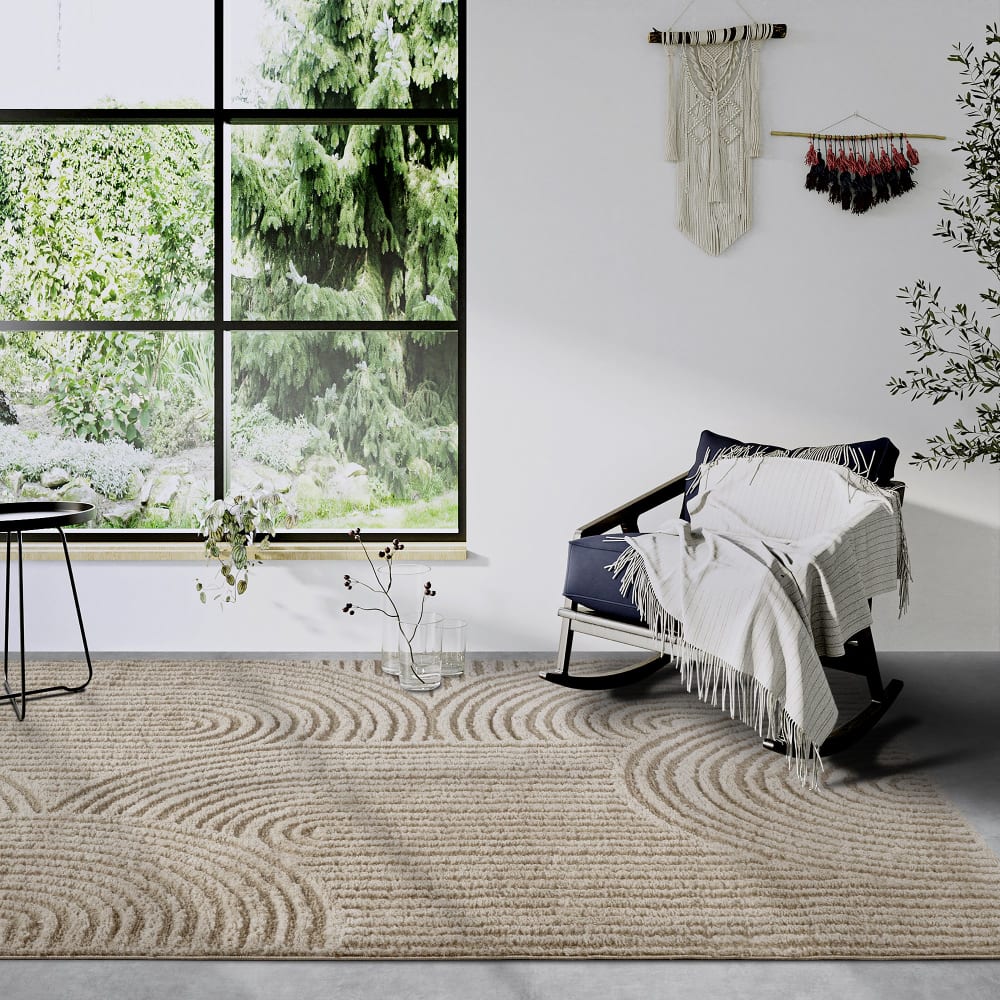 Tapis en relief à poils longs mocca - elle decoration 120x170cm — vue 3