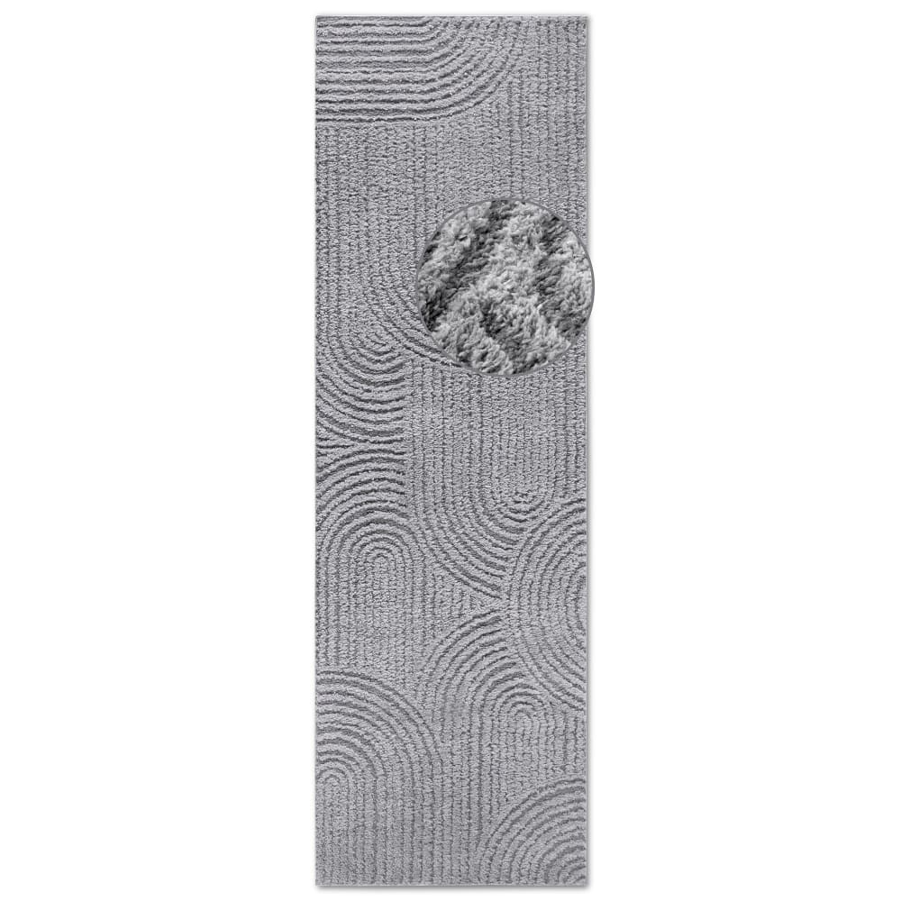 Tapis en relief à poils longs gris - ELLE Decoration 80x120cm