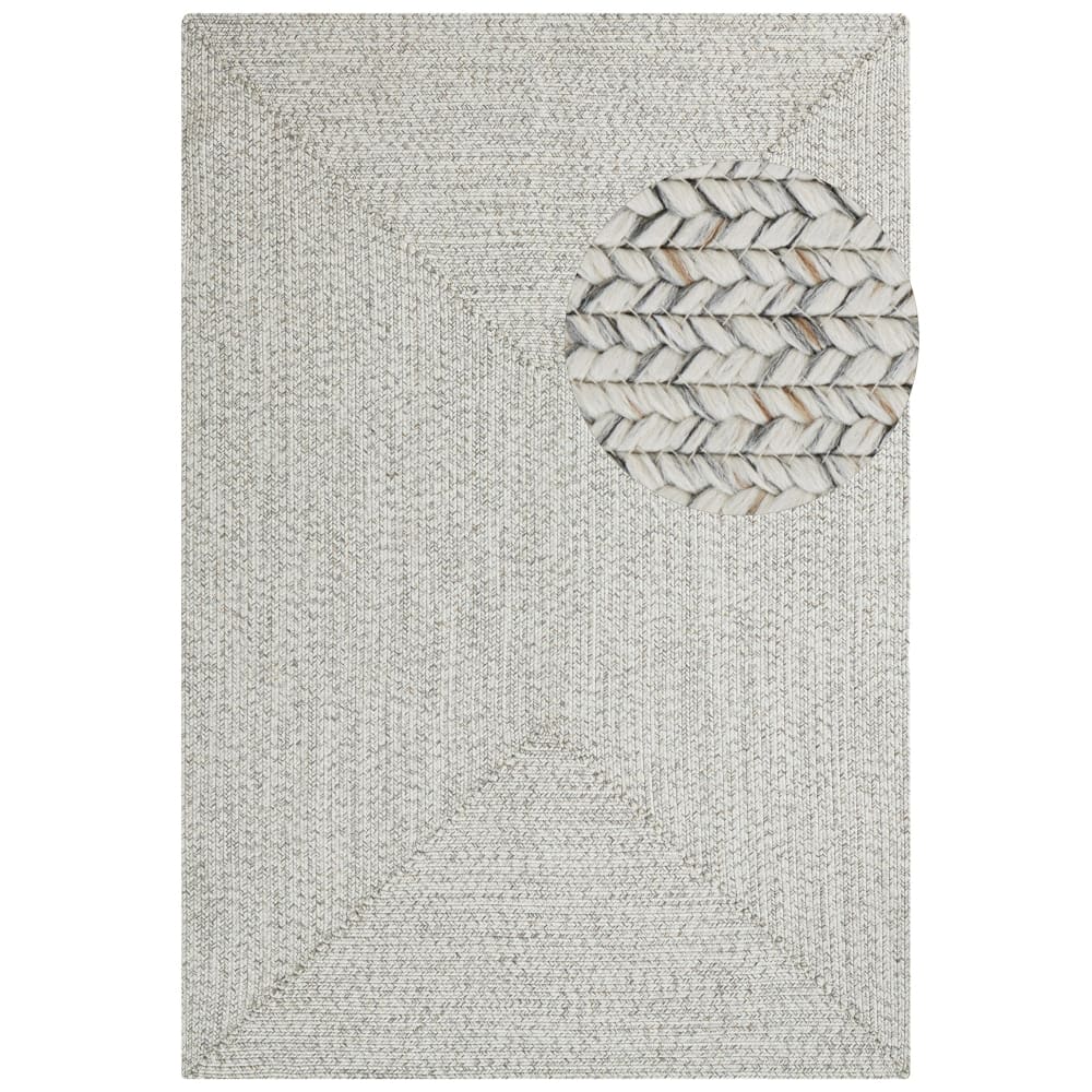 Tapis d'extérieur aspect jute zado crème 120x170cm — vue 3