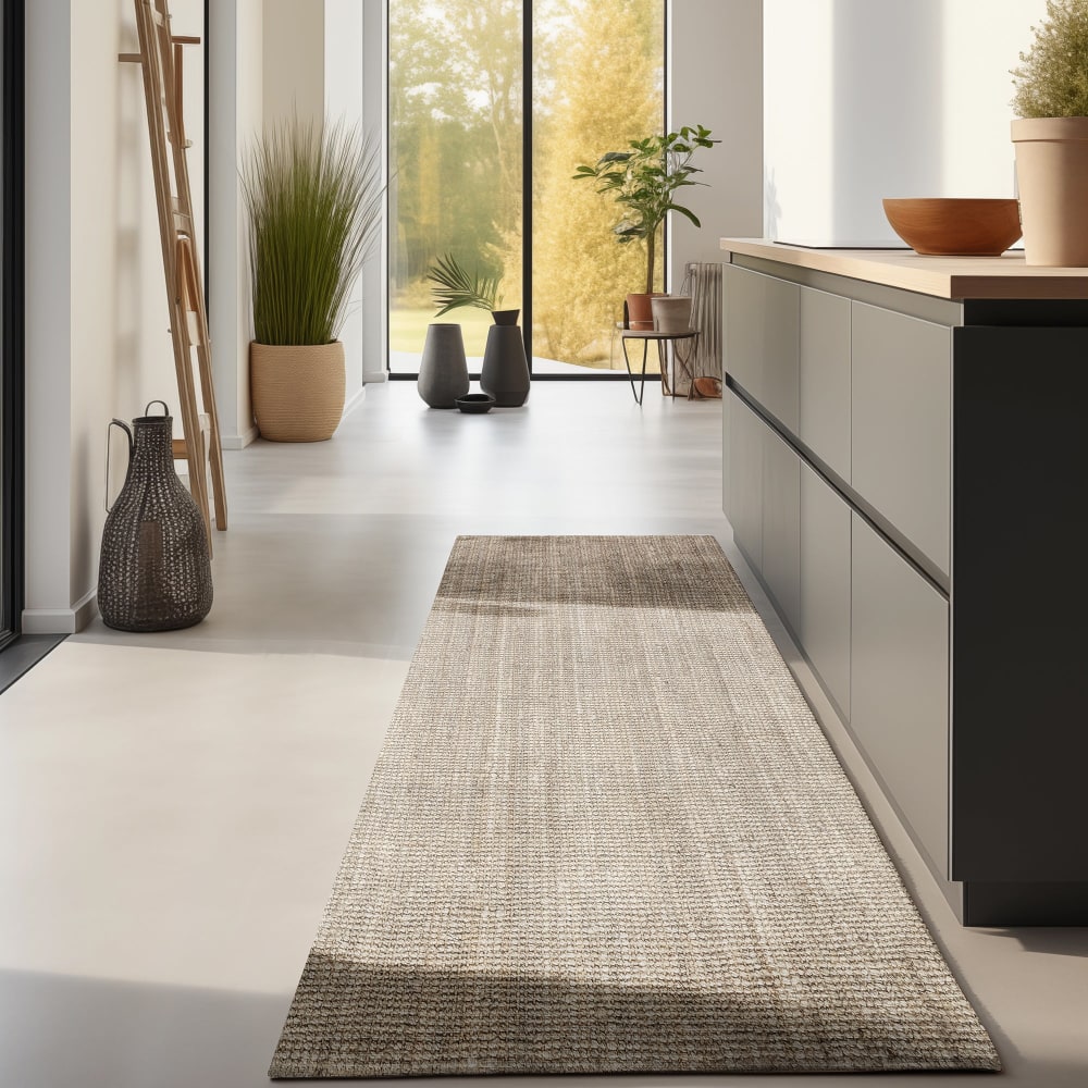 Tapis en jute bouclé blanc écru 60x90cm — vue 3