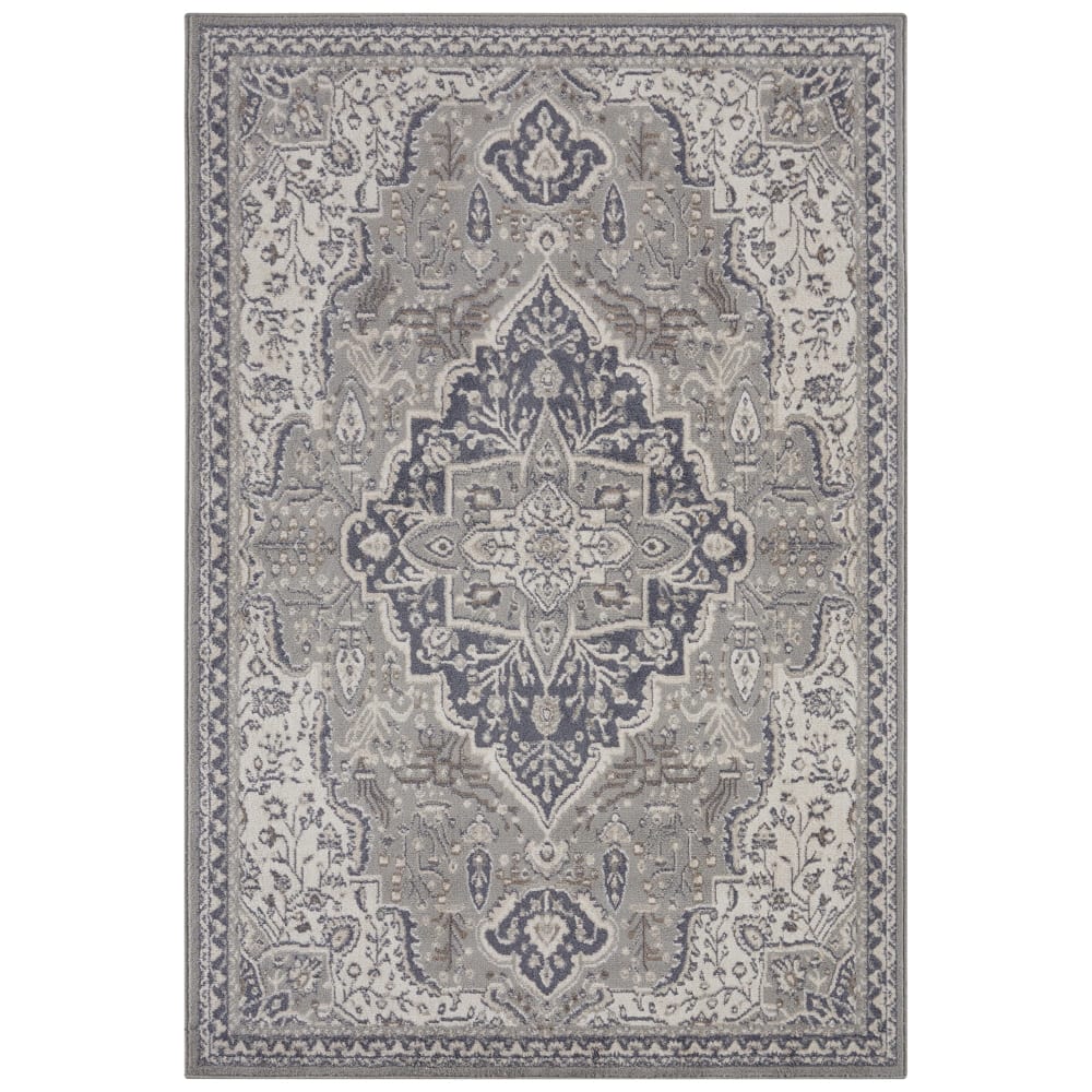 Tapis Vintage Oriental SAFIA Gris et Crème 120x170cm