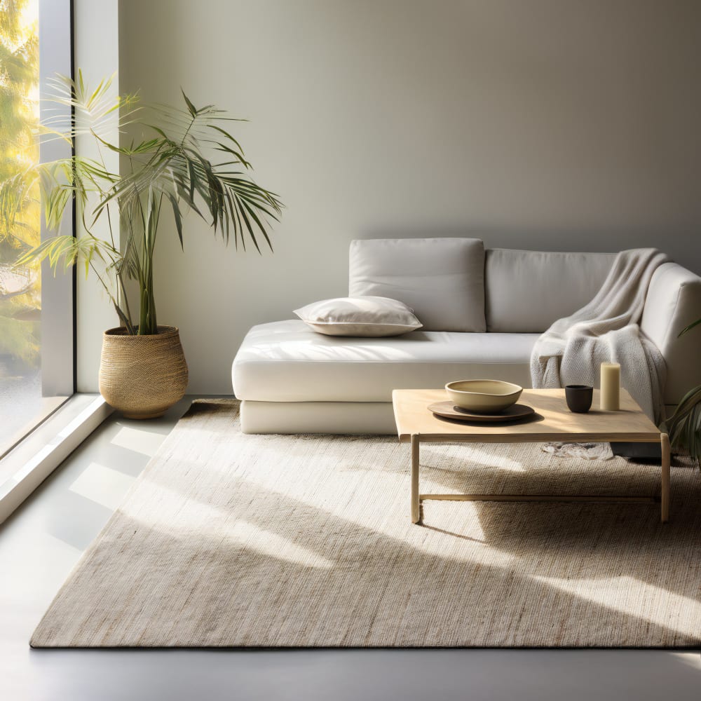 Tapis naturel en jute greige 160x230cm — vue 3