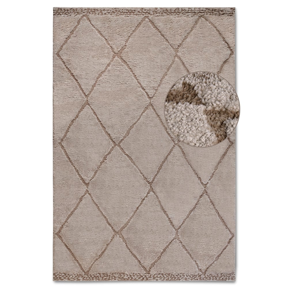 Tapis en relief à poils longs mocca - ELLE Decoration 200x280cm