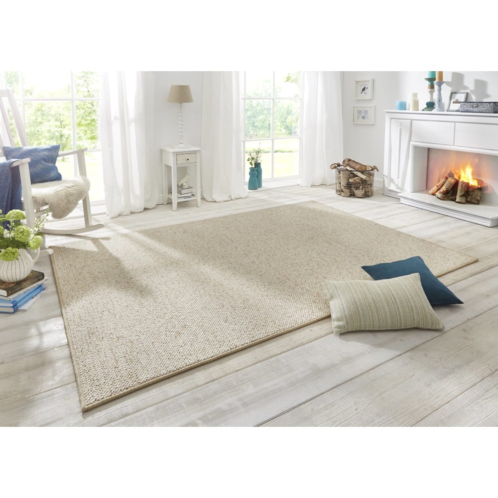 Tapis couloir bouclé boules tuftés crème 80x150cm — vue 3