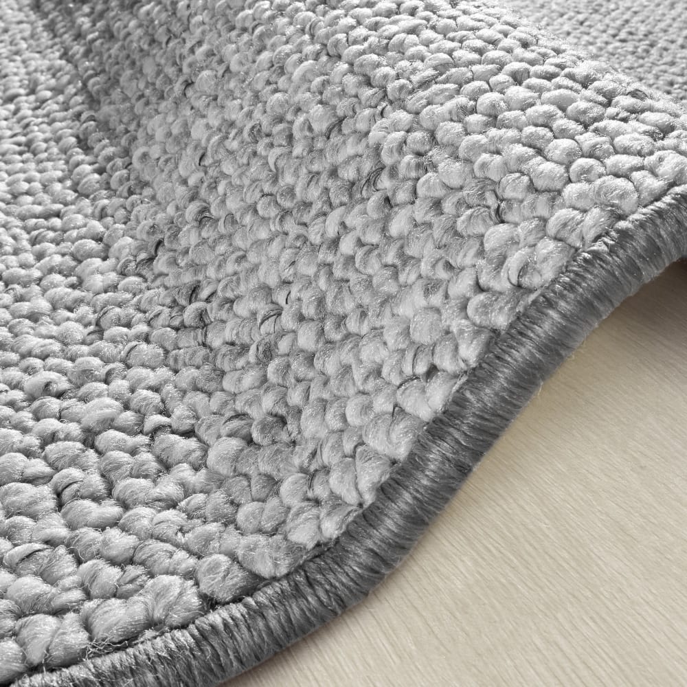 Tapis couloir bouclé boules tuftés gris 80x150cm — vue 4
