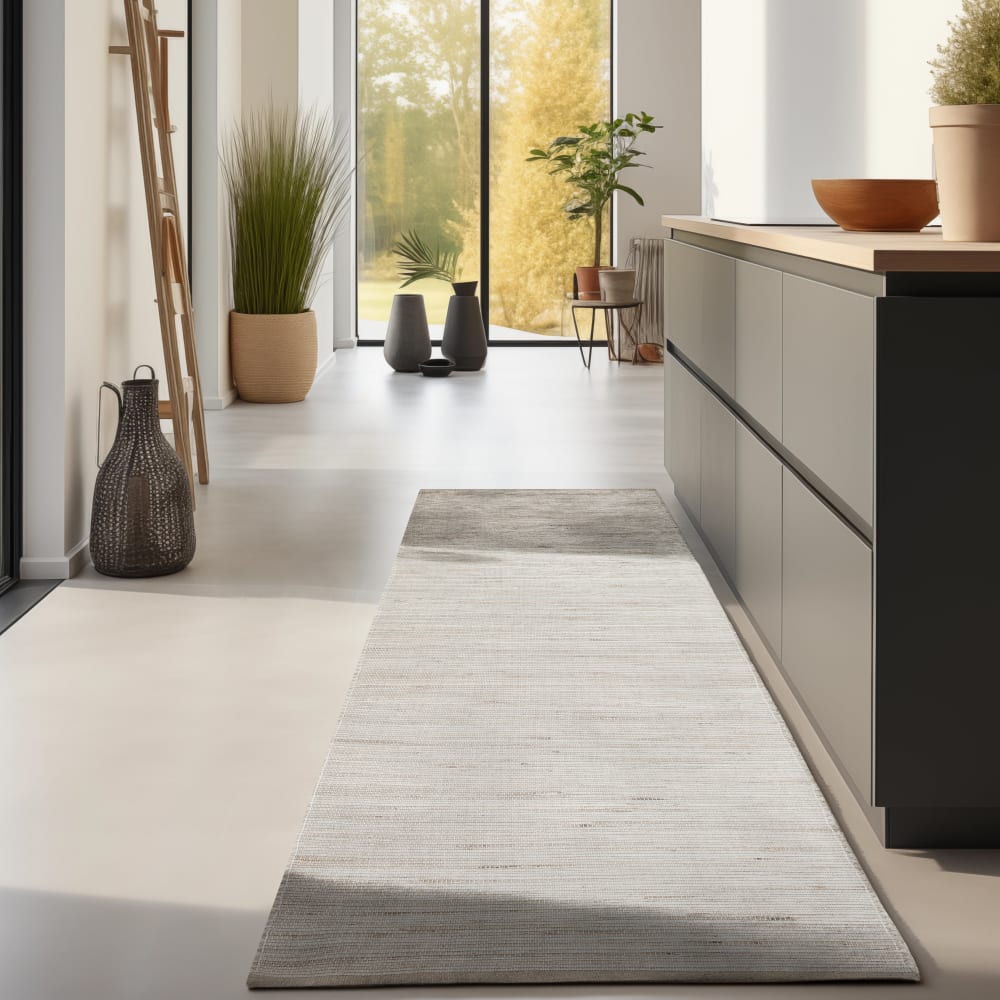 Tapis entrée naturel en jute greige 60x90cm — vue 3