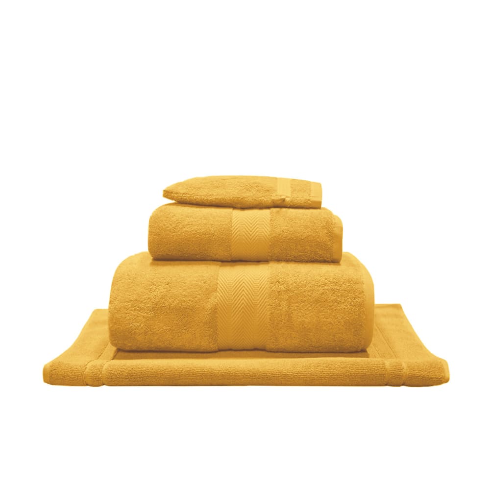 Ensemble de bain 4 pièces avec tapis caramel