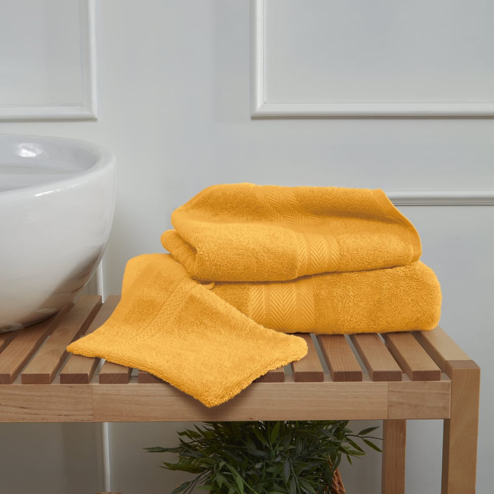 Ensemble de bain 4 pièces avec tapis caramel — vue 4