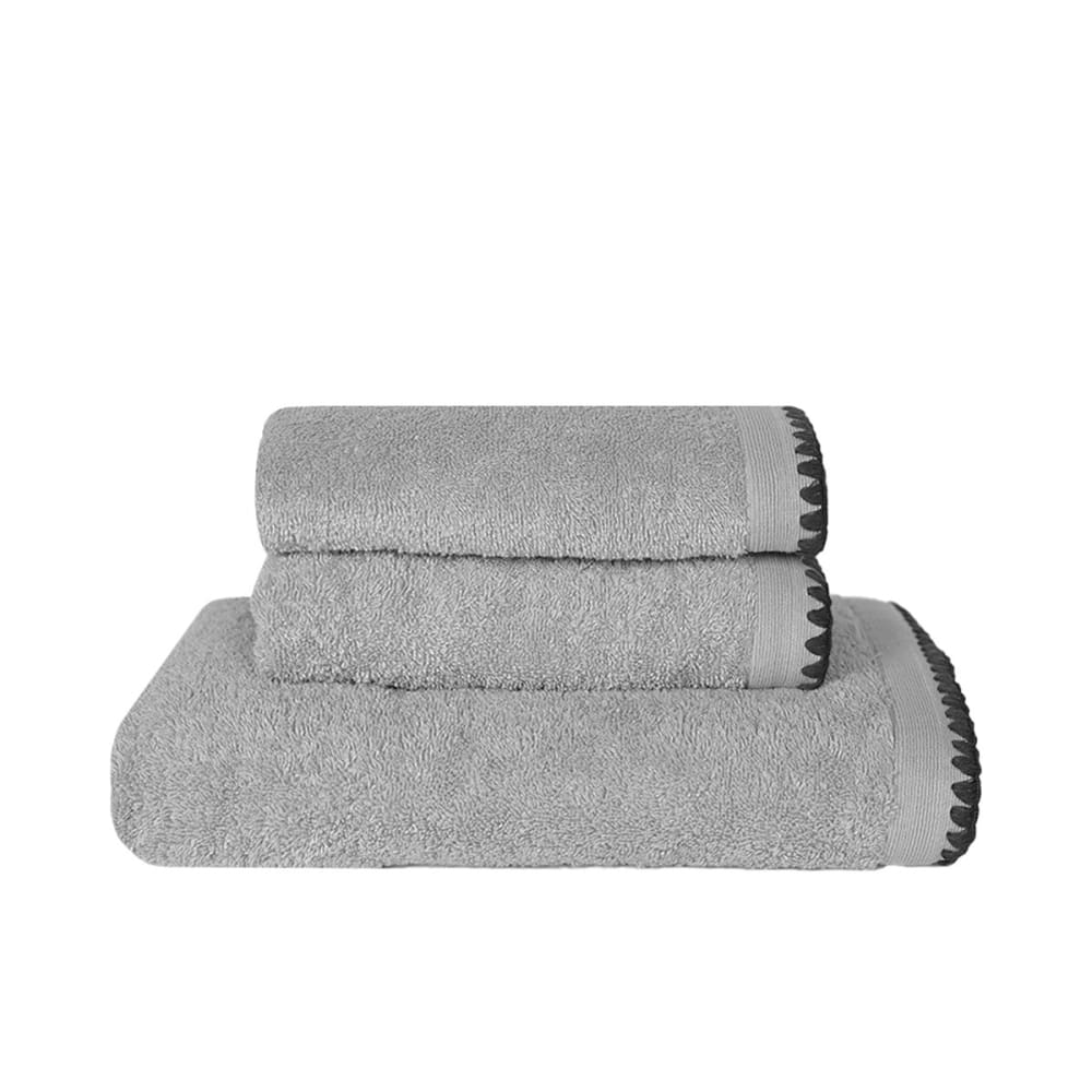 Eensemble de bain 3 pièces point cavalier gris perle