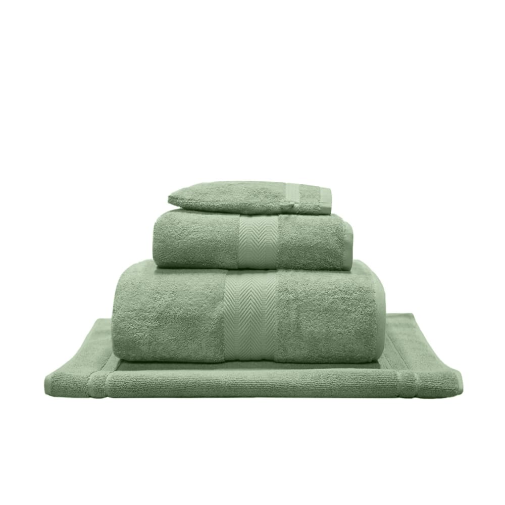 Ensemble de bain 4 pièces avec tapis sauge
