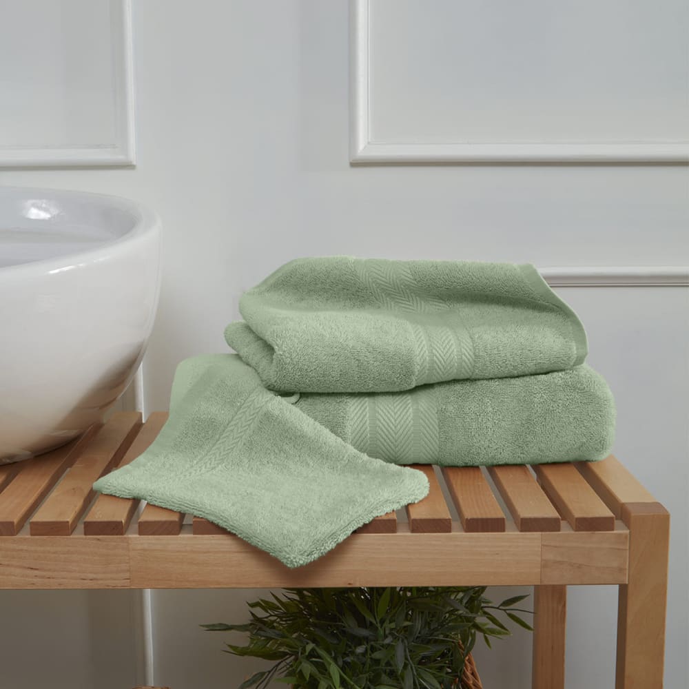 Ensemble de bain 4 pièces avec tapis sauge — vue 4