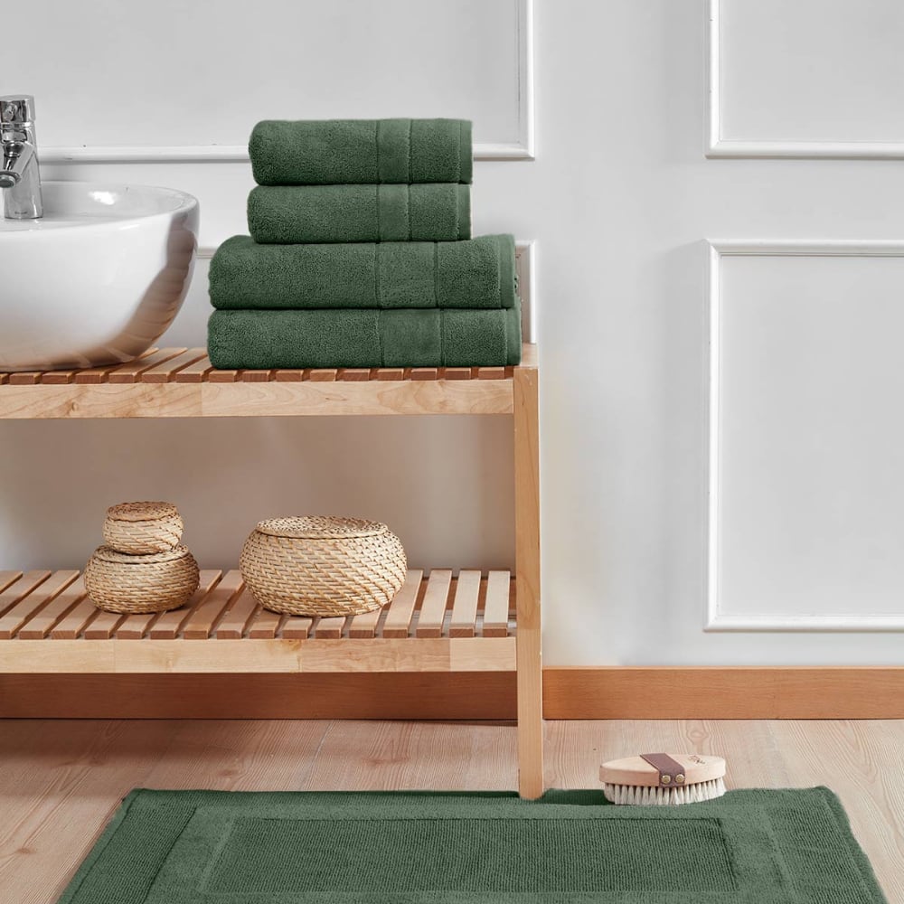 Eensemble de bain 3 pièces 650 g/m² avec tapi eucalyptus — vue 4
