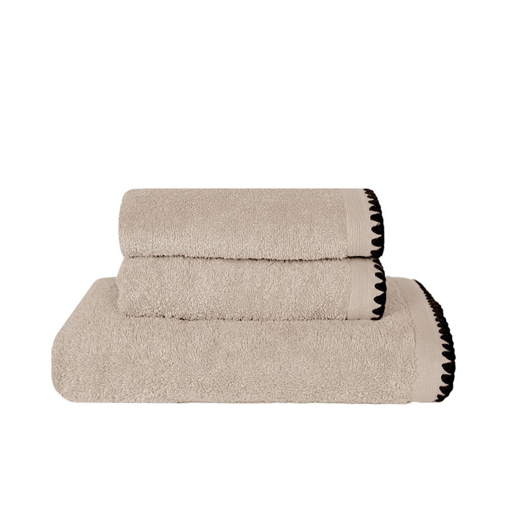 Ensemble de bain 3 pièces point cavalier sable