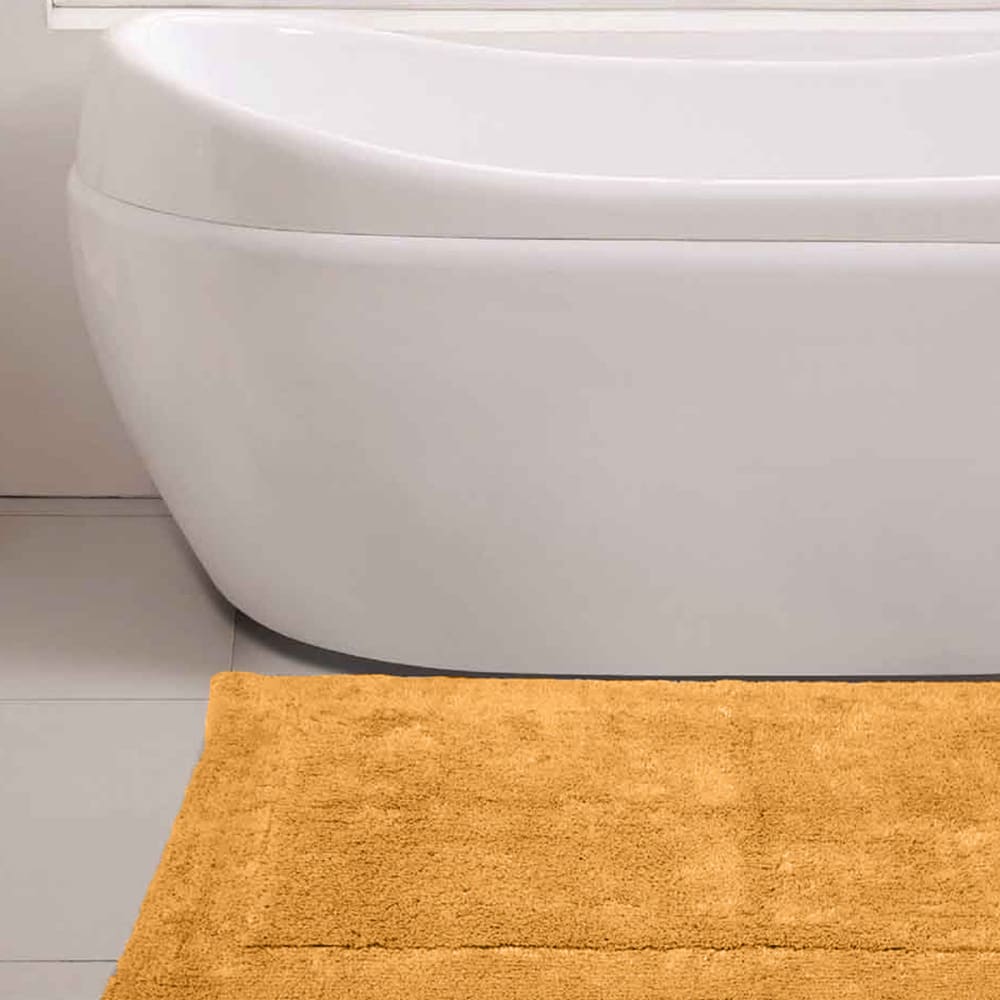 Tapis doux & épais de bain ou d'intérieur caramel 70x120 cm — vue 4