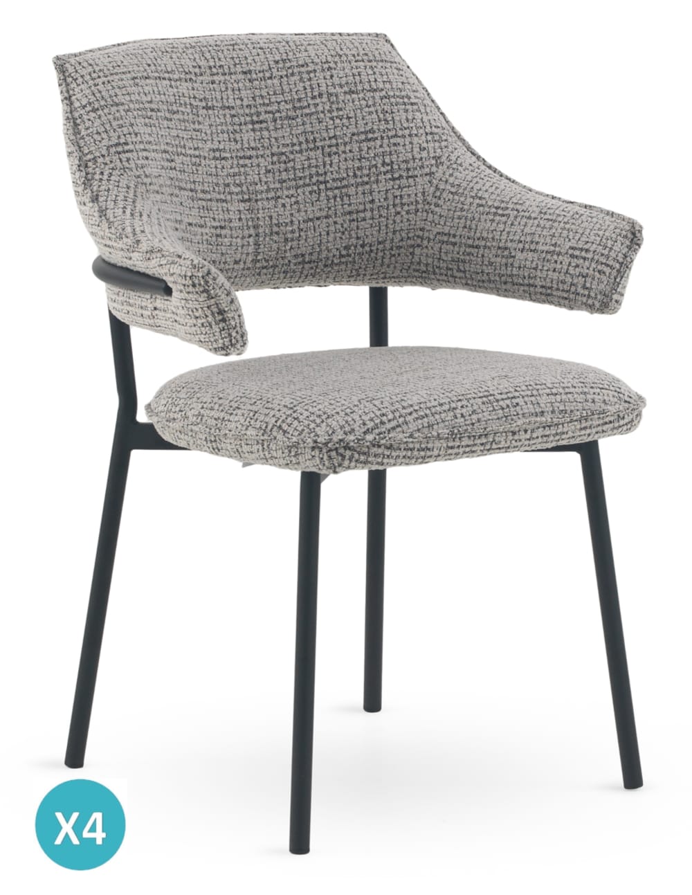 Lot de 4 fauteuils en