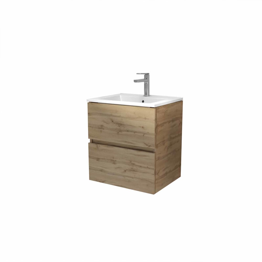 Meuble de salle de bains effet bois marron 41x50x81cm — Beyit
