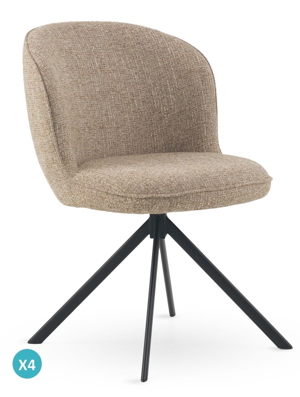 Lot de 4 chaises capitonnées