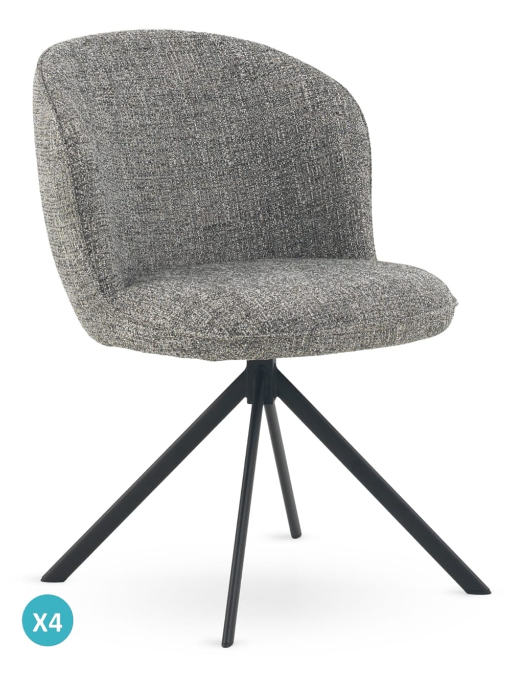 Lot de 4 chaises capitonnées