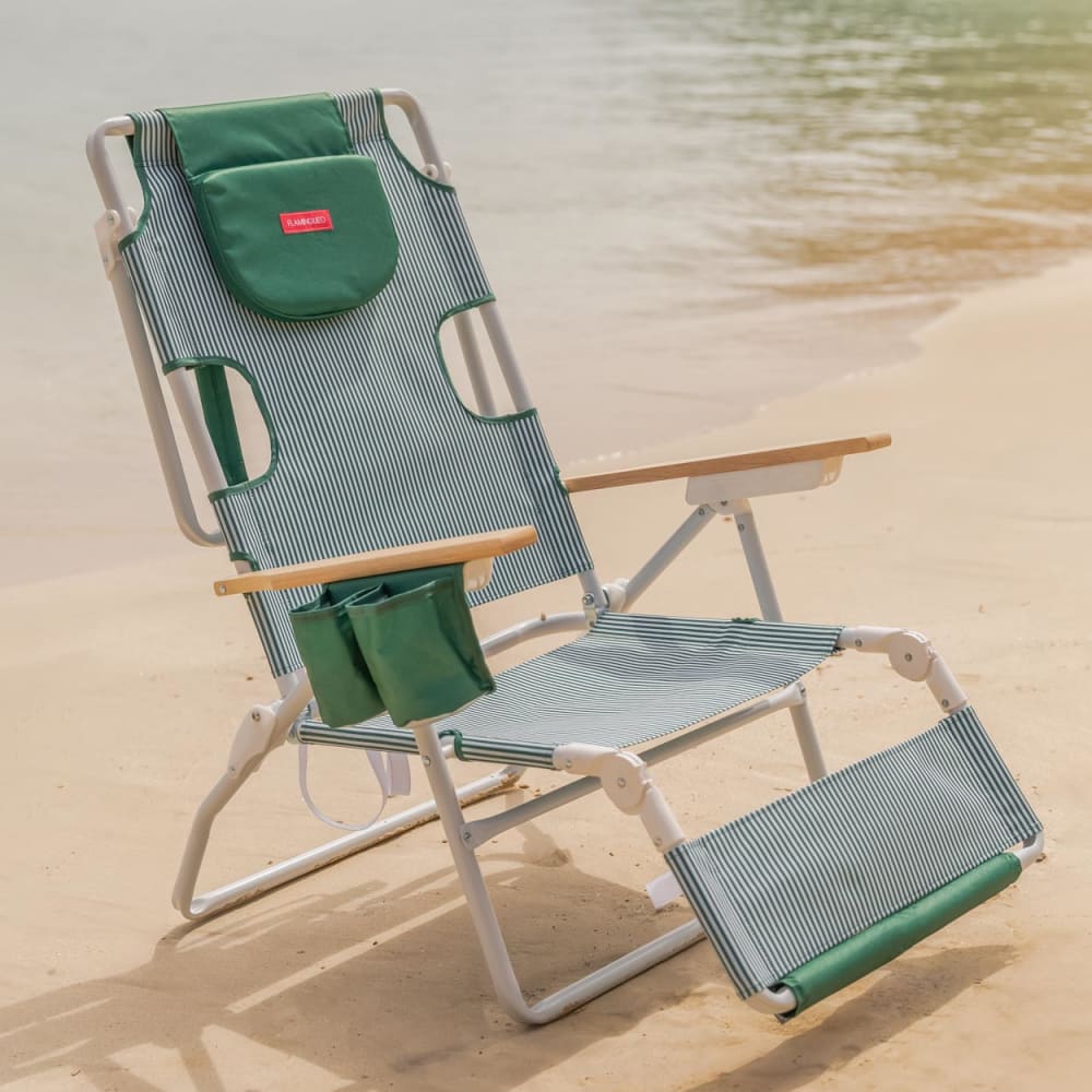 Chaise Longue Pliante Polyester Vert