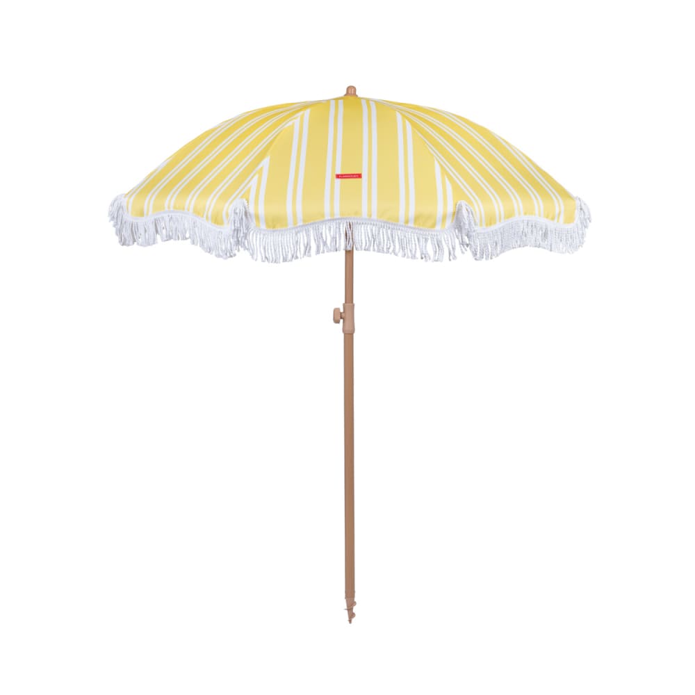 Grand Parasol Rayé Polyester 210x180cm Jaune