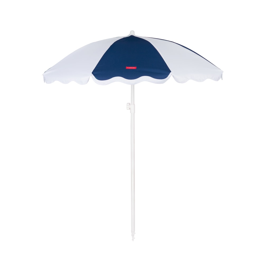 Grand Parasol Bicolore Polyester 210x160cm Bleu