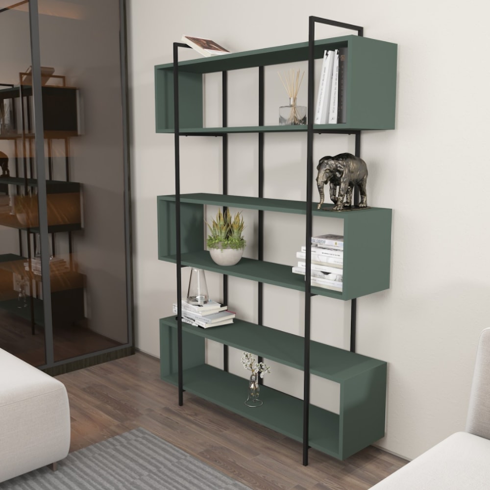 Concept Usine Grünes zeitgenössisches Bücherregal 180 cm style modern Gold Spanplatte