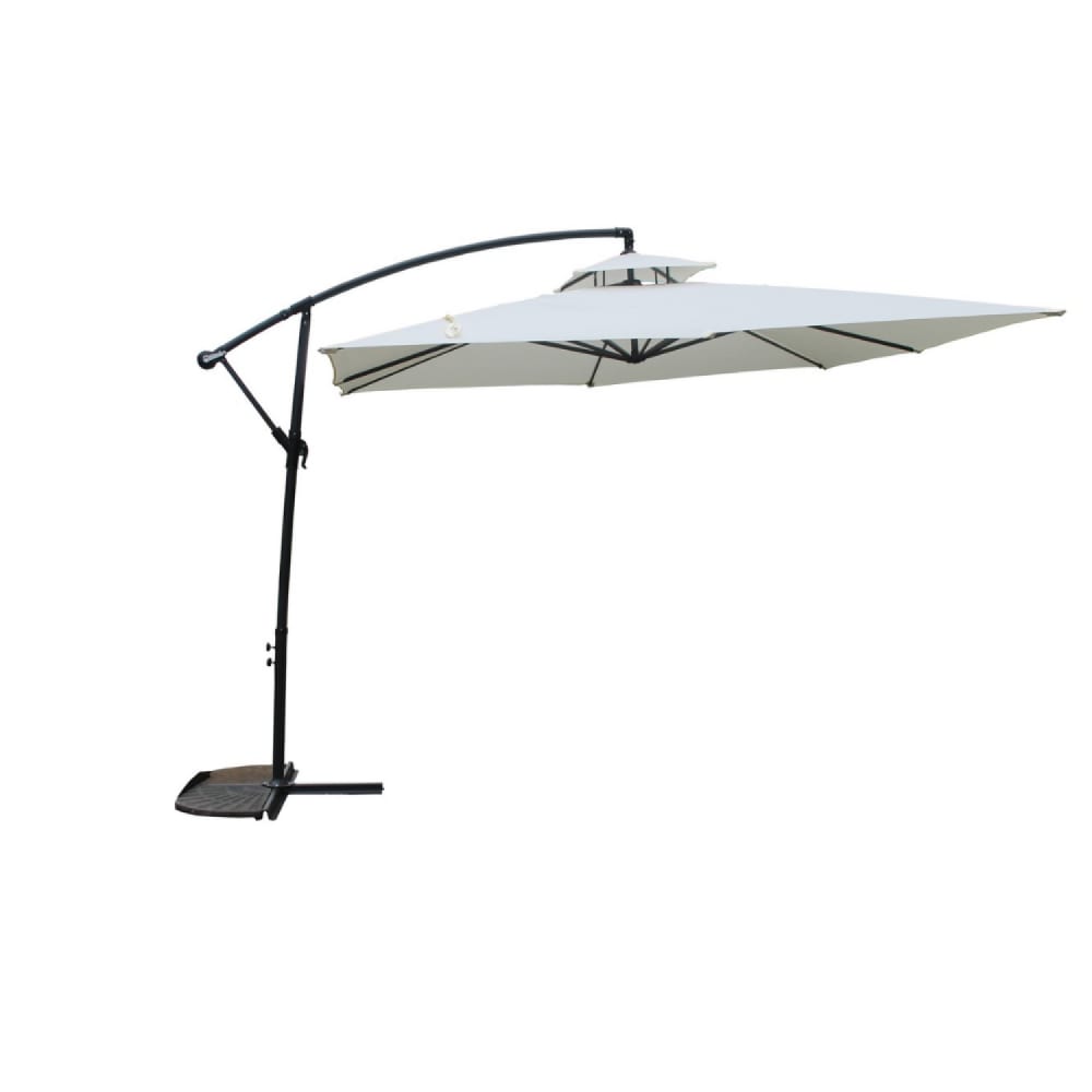 Parasol ecru déporté rond 2,95 x 2,95 m