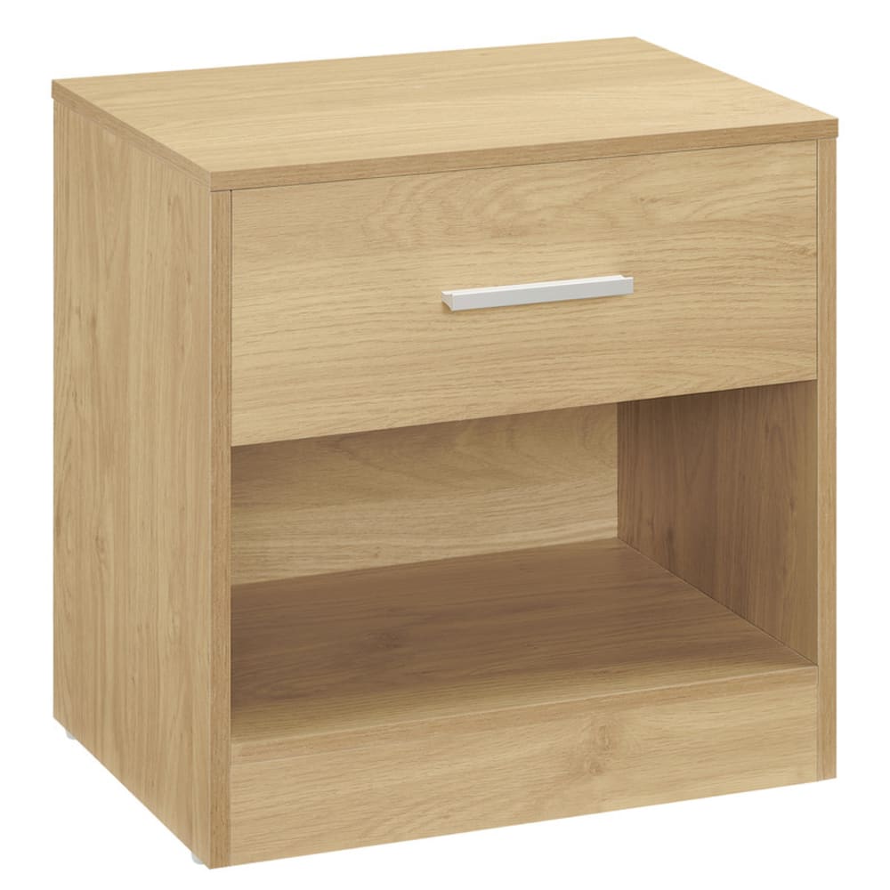 Table de chevet avec tiroir poignée 28 x 39 x 41 cm jaune paille