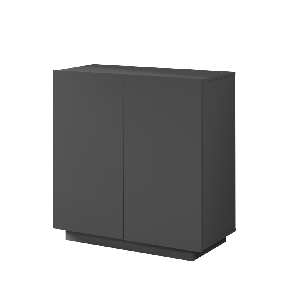 Armoire multifonction 2 portes 79,20 cm effet bois anthracite mat