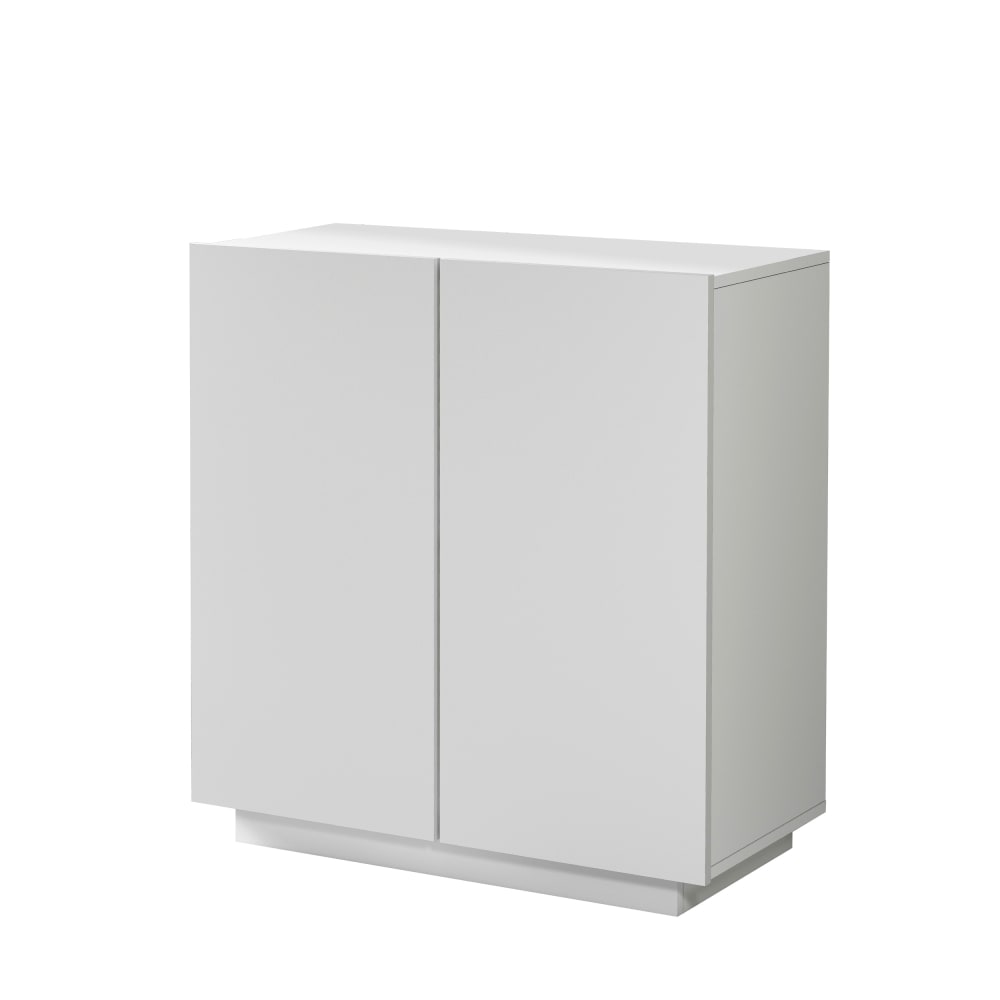 Armoire multifonction 2 portes 79,20 cm effet bois blanc mat