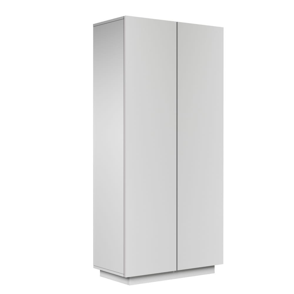 Armoire multifonction 2 portes 79,20 cm effet bois blanc mat