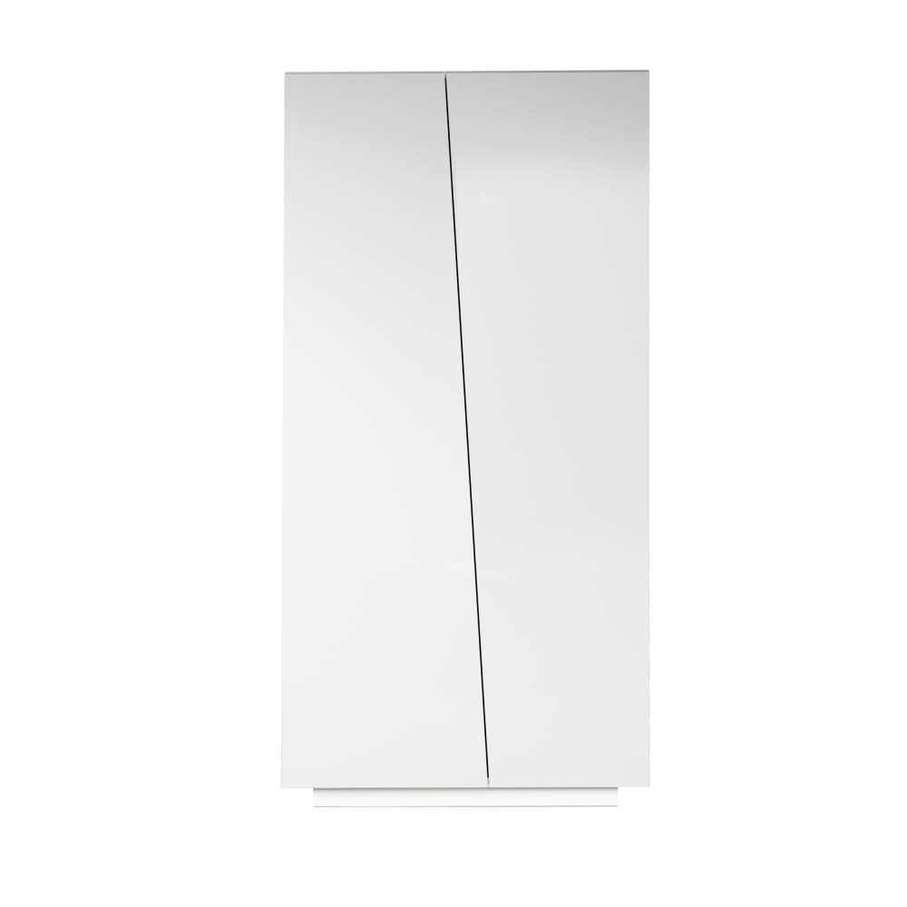 Armoire multifonction 2 portes 79,20 cm effet bois blanc mat