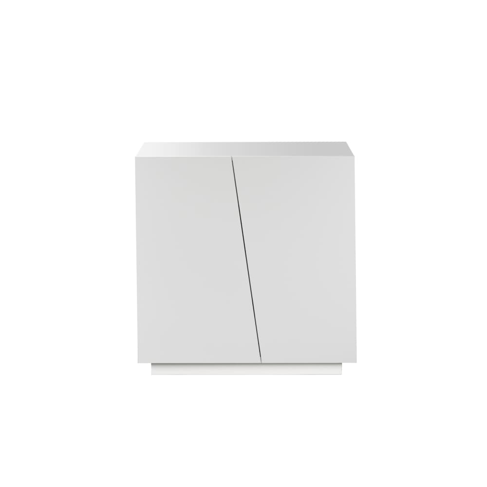 Armoire multifonction 2 portes 79,20 cm effet bois blanc mat