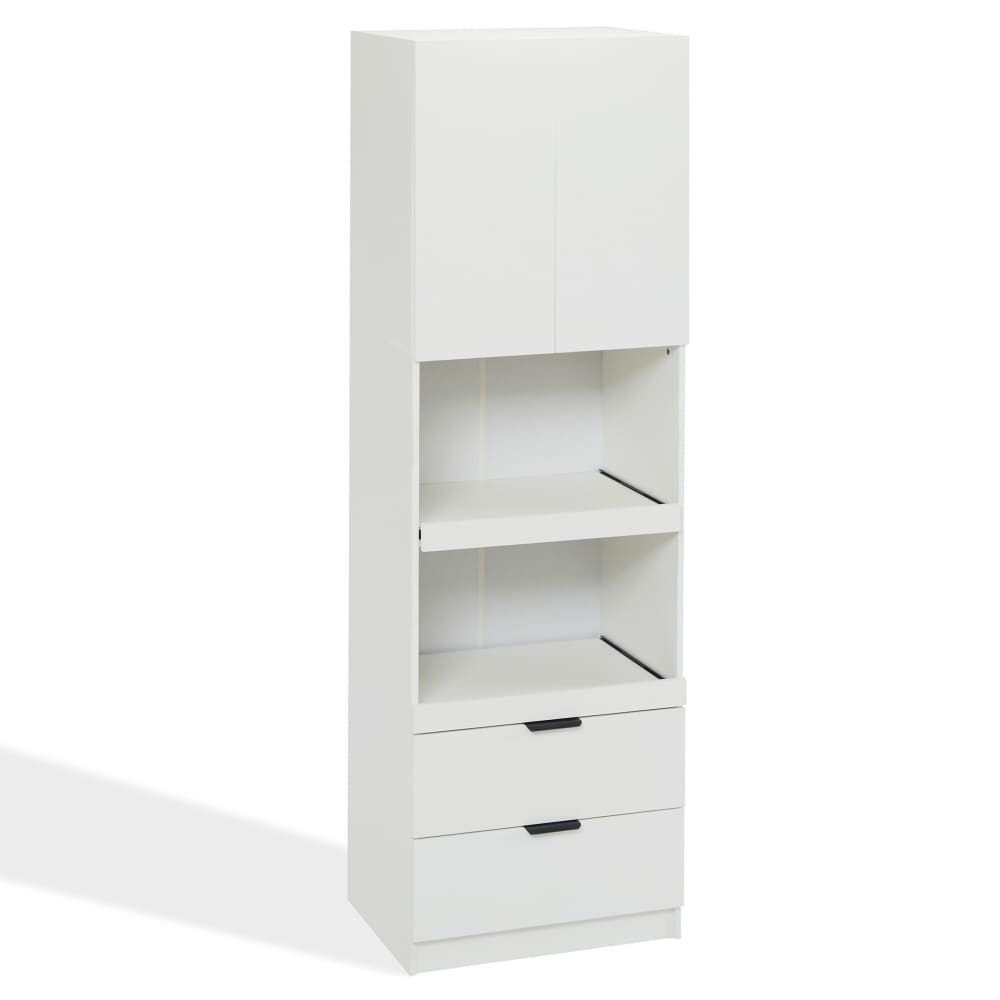 Urban Meuble Küchenschrank mit 2 Türen und 2 Schubladen,Weiß style modern Weiß Spanplatte