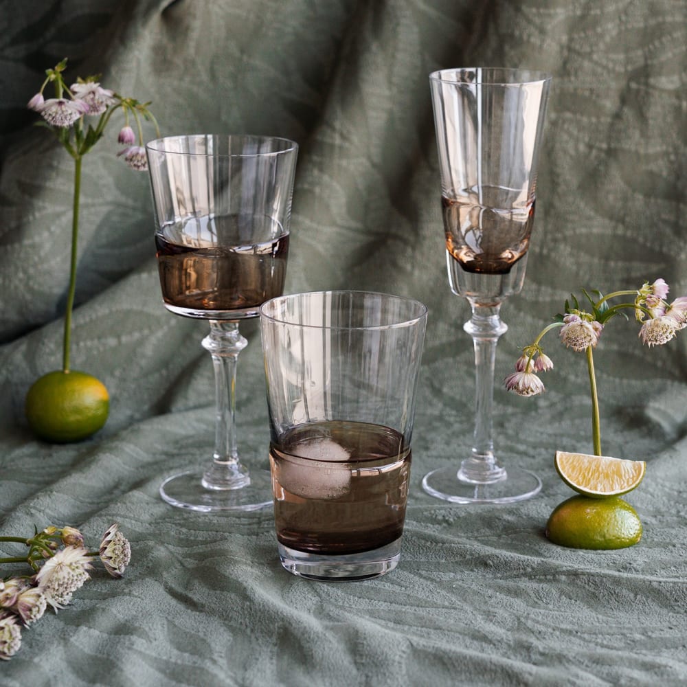 Verre à vin en verre ambré - Lot de 4