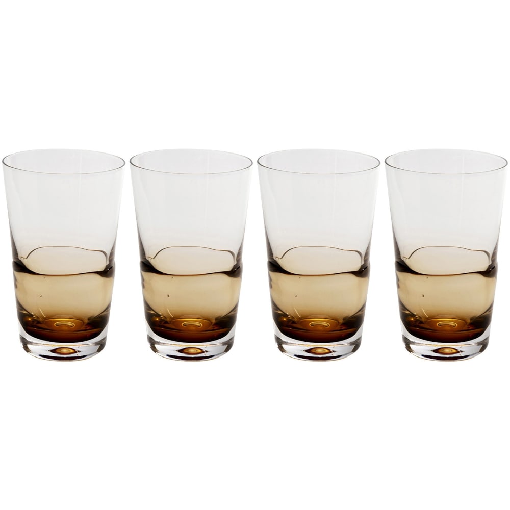 Verre à eau en verre ambré - lot de 4