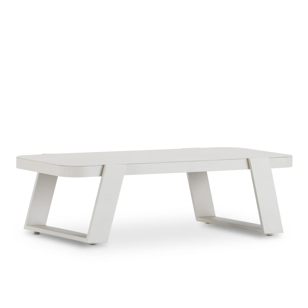 Table basse aluminium beige