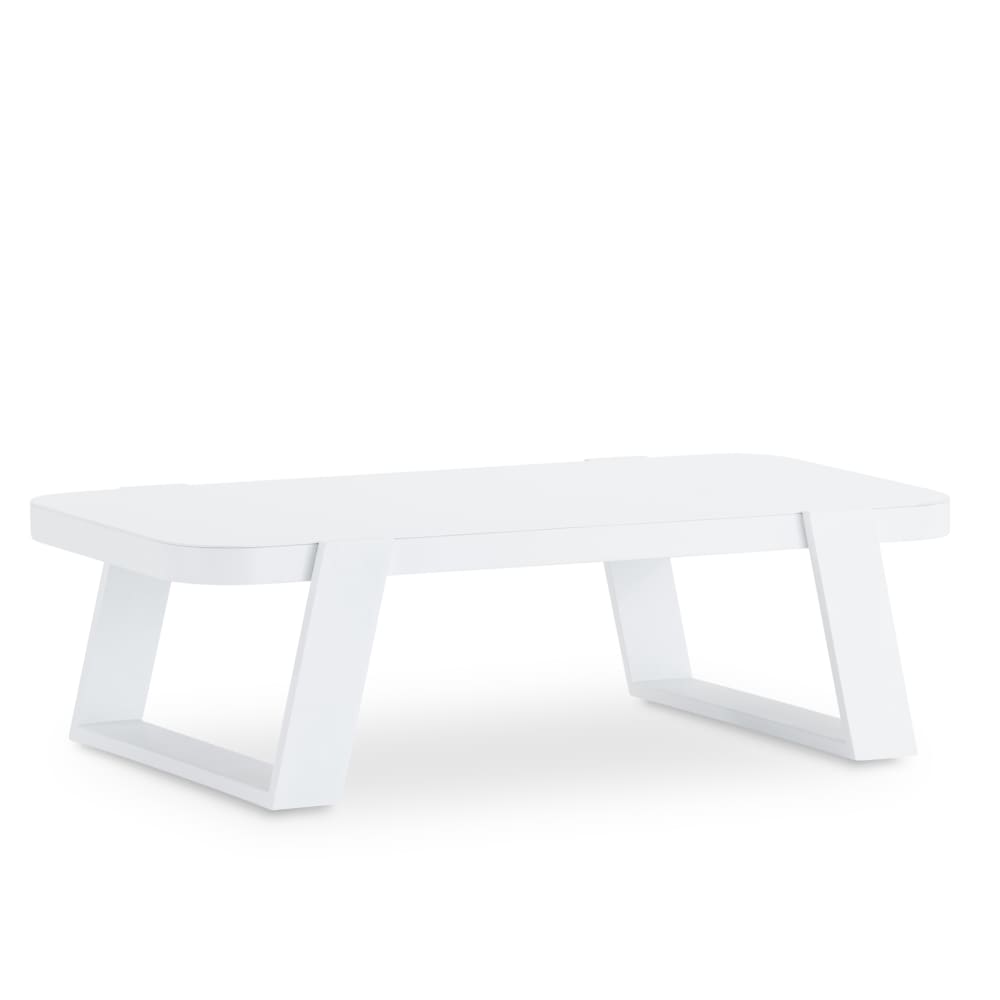 Table basse aluminium blanc