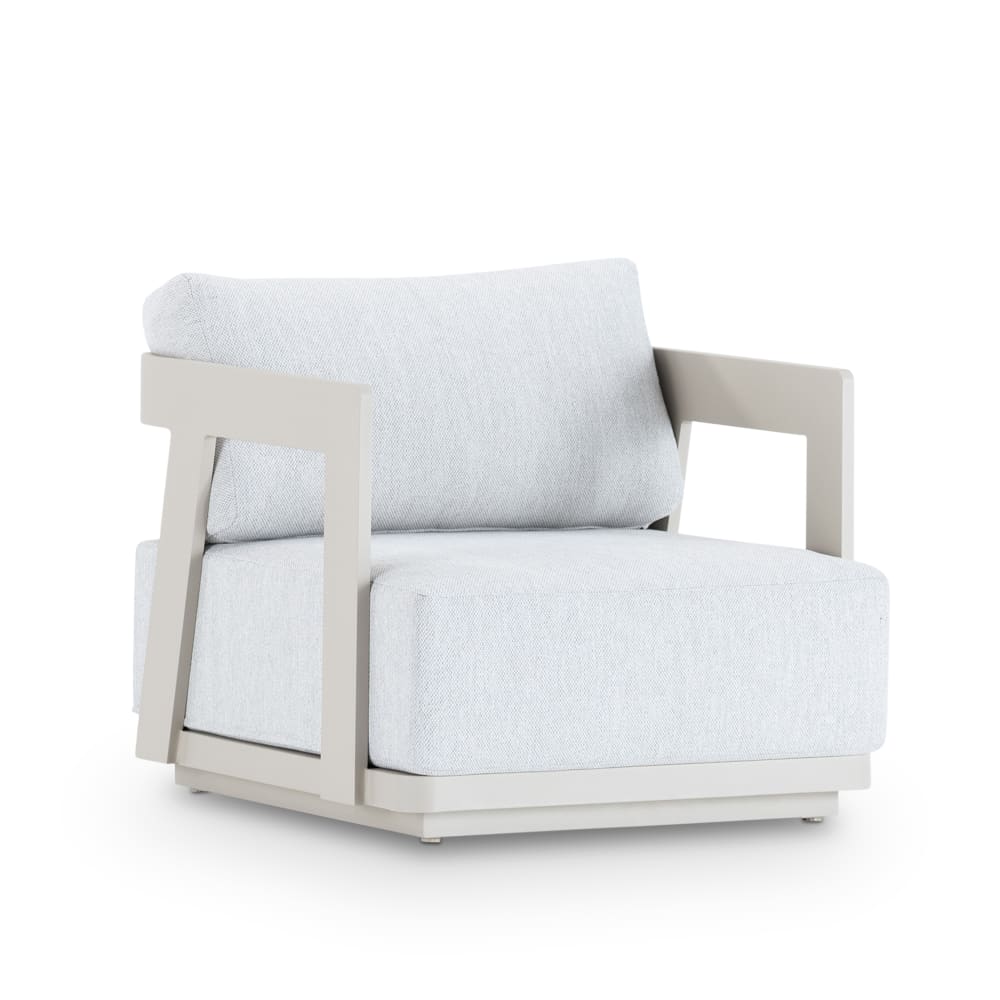 Fauteuil de jardin en aluminium beige