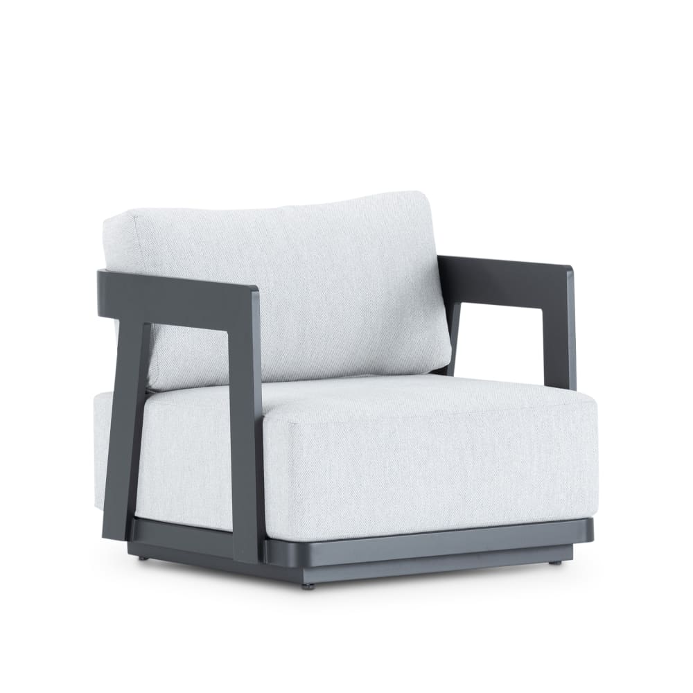 Fauteuil de jardin en - aluminium anthracite