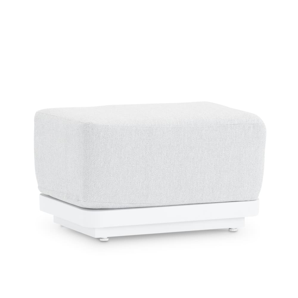 Repose pieds de jardin en aluminium blanc