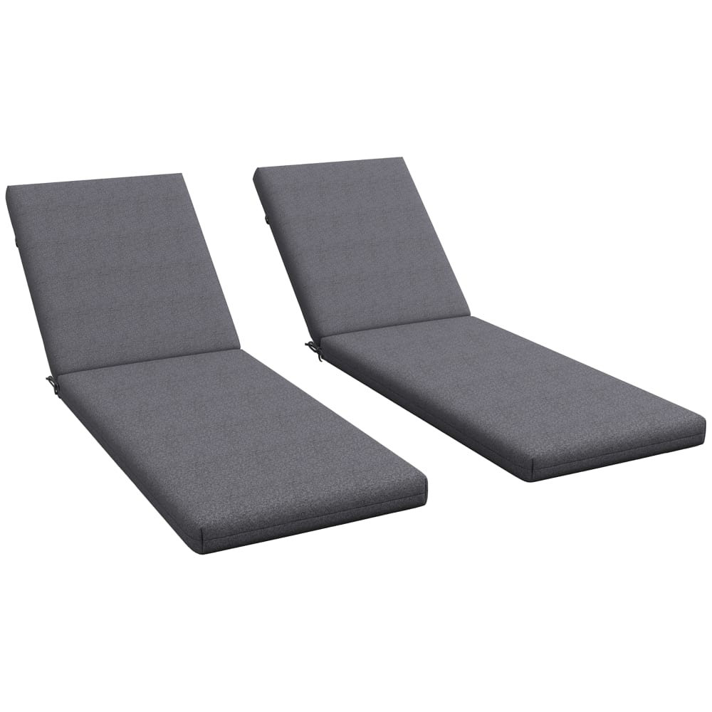 Matelas pour chaise longue transat lot de 2 gris