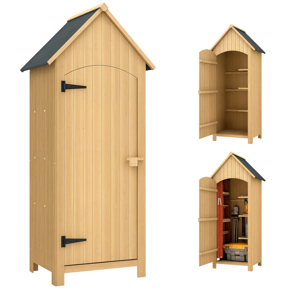 Abri de jardin en bois avec toit bitumé naturel
