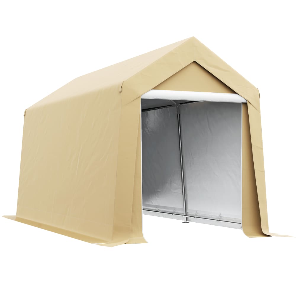 Abri de jardin imperméable acier galvanisé beige
