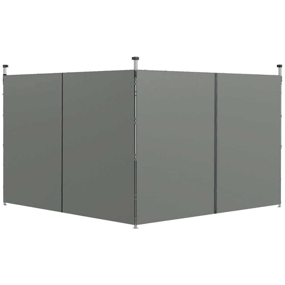 Parois latérales de rechange pour tonnelle 3x3m polyester gris foncé