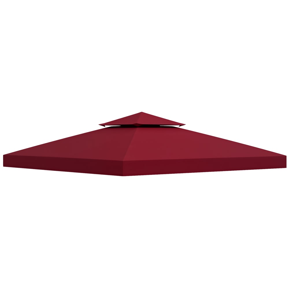 Toile de rechange pour pavillon 3x3m polyester rouge