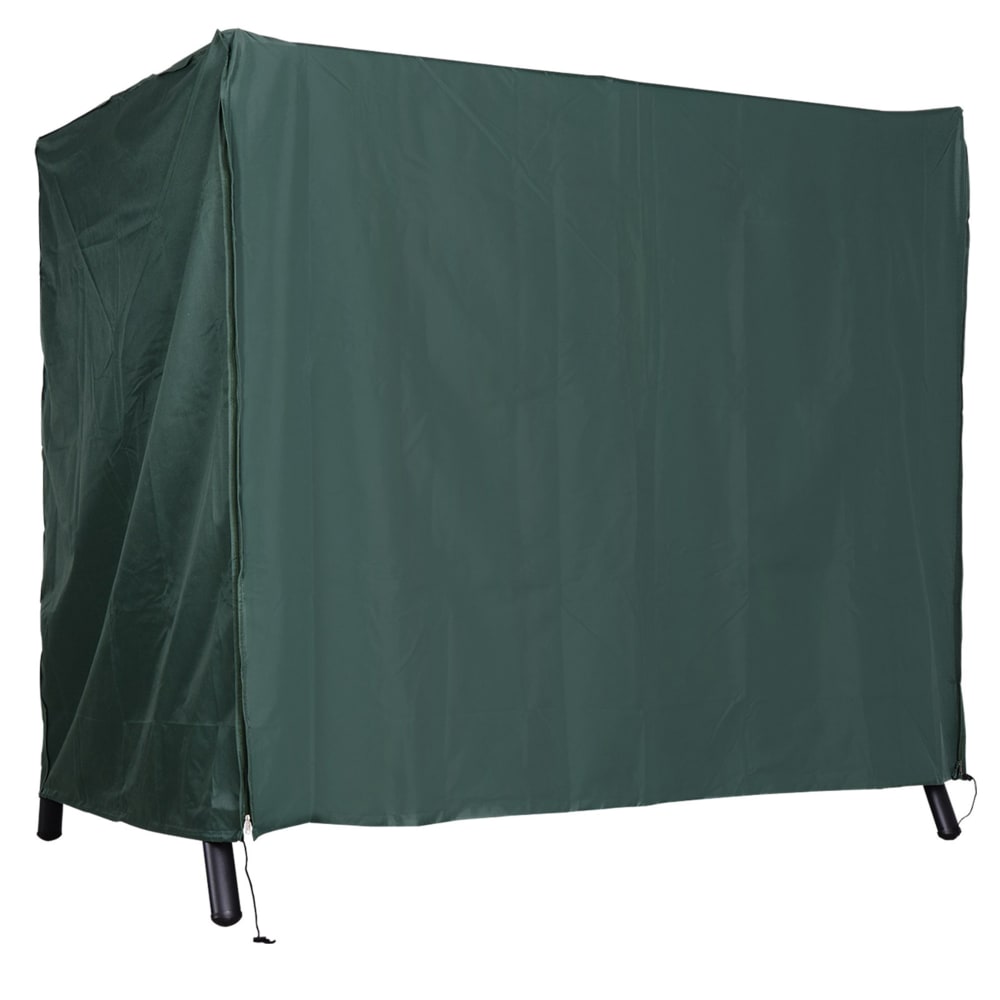 Housse de balancelle jardin ouverture zippée toile oxford vert foncé