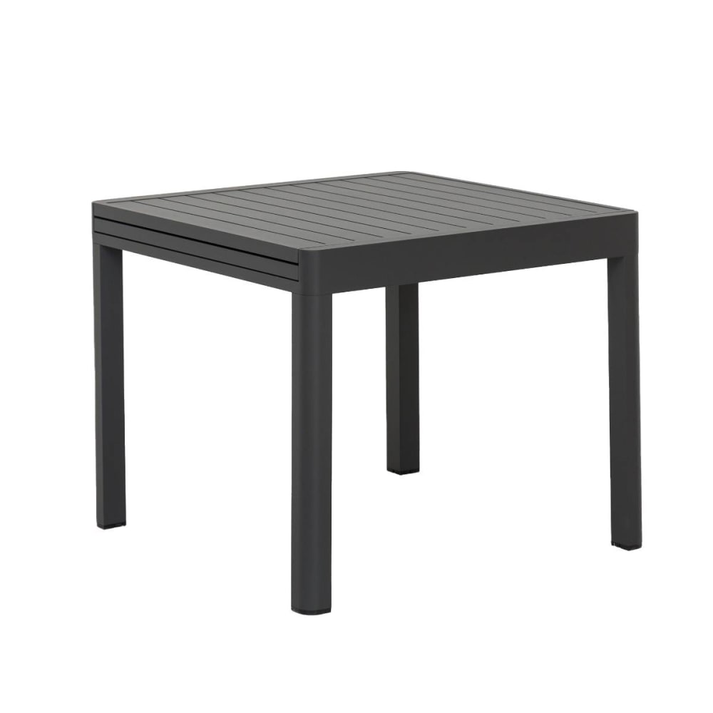 Table de jardin en aluminium gris foncé 90 cm